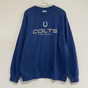 Indianapolis Colts NFL Crewneck Pullover Sweatshirt Adult Unisex Size L Stitched